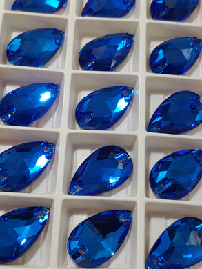 Capri Blue Teardrop Glass Cabochons - Cheyenne Heart Designs