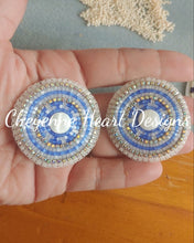 Load image into Gallery viewer, Mother of Pearl Beaded Earrings - Cheyenne Heart Designs
