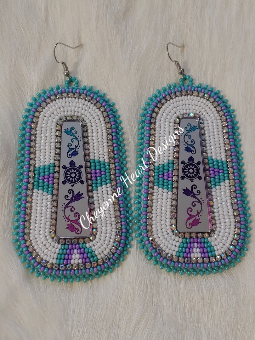 Turtle Totem Mirror Earrings - Cheyenne Heart Designs