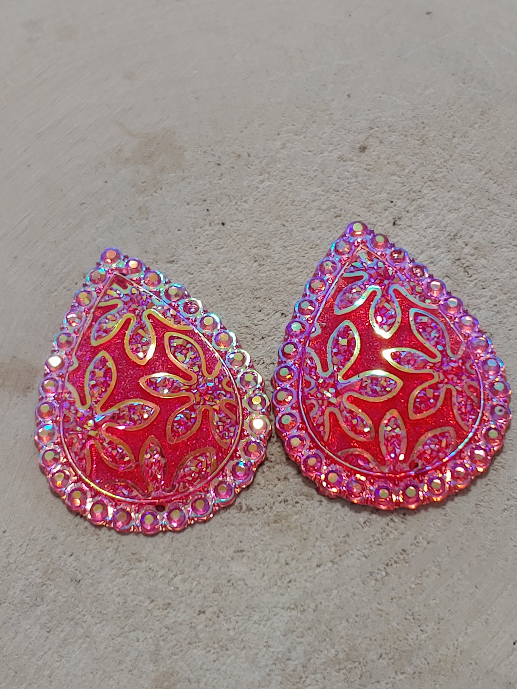 Teardrop Flower Cabochons - Cheyenne Heart Designs