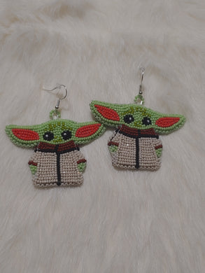 Baby yoda earring custom order - Cheyenne Heart Designs