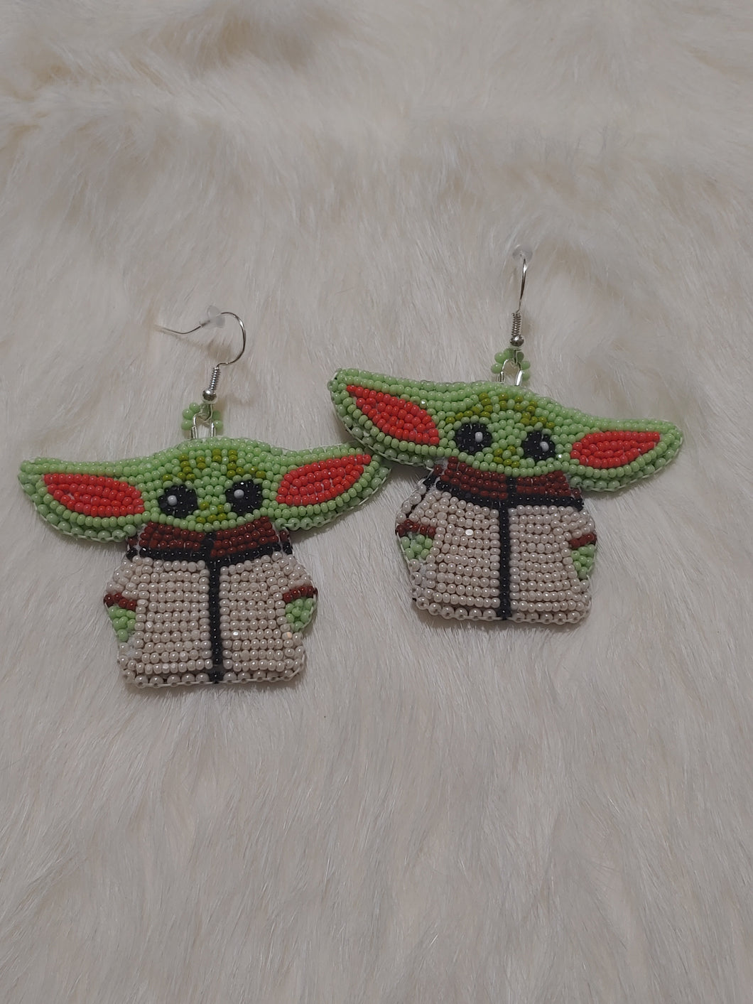 Baby yoda earring custom order - Cheyenne Heart Designs