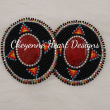 Load image into Gallery viewer, Midnight Compass earrings - Cheyenne Heart Designs
