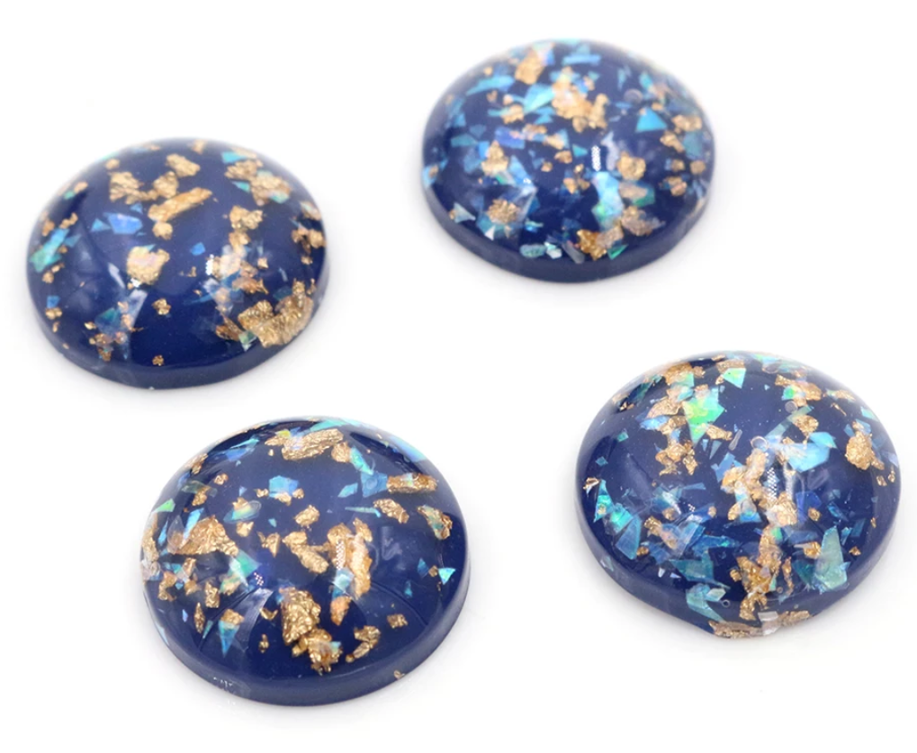 Julie Wang 20-Piece Bohemian Glass Flatback Cameo Cabochons – Multicolored 10-20mm For Crafting