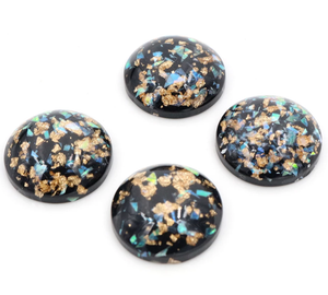 Foil Flatback Resin Cabochon - Cheyenne Heart Designs