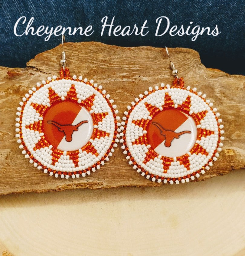 University of Texas star earrings - Cheyenne Heart Designs