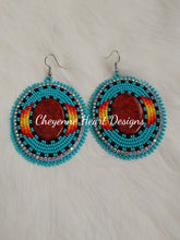 Load image into Gallery viewer, Sunset Beaded Earrings - Cheyenne Heart Designs
