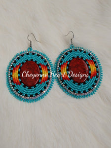 Sunset Beaded Earrings - Cheyenne Heart Designs